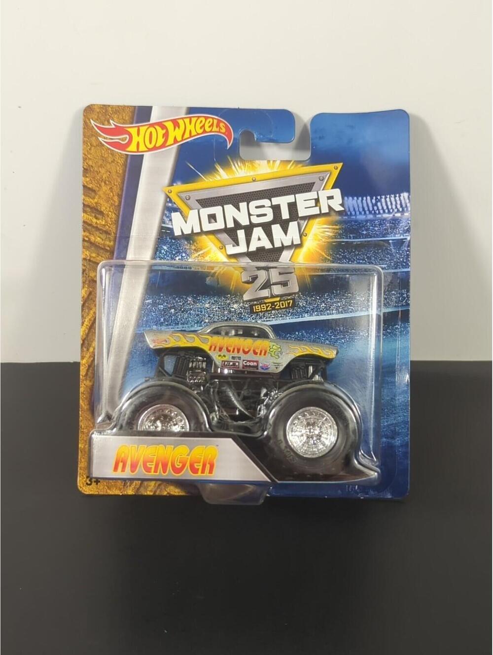 Hot Wheels Monster Jam Trucks AVENGER Chrome 25th Anniversary Series 1/64